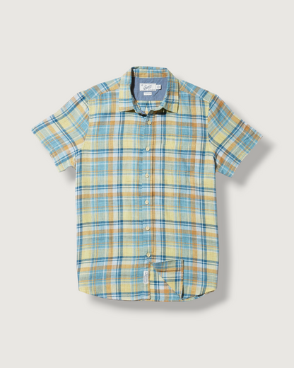 Madras Power Loom Twill Short Sleeve Shirt - Multi Color