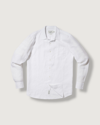 Nantucket Yarn Dyed Linen Shirt - White