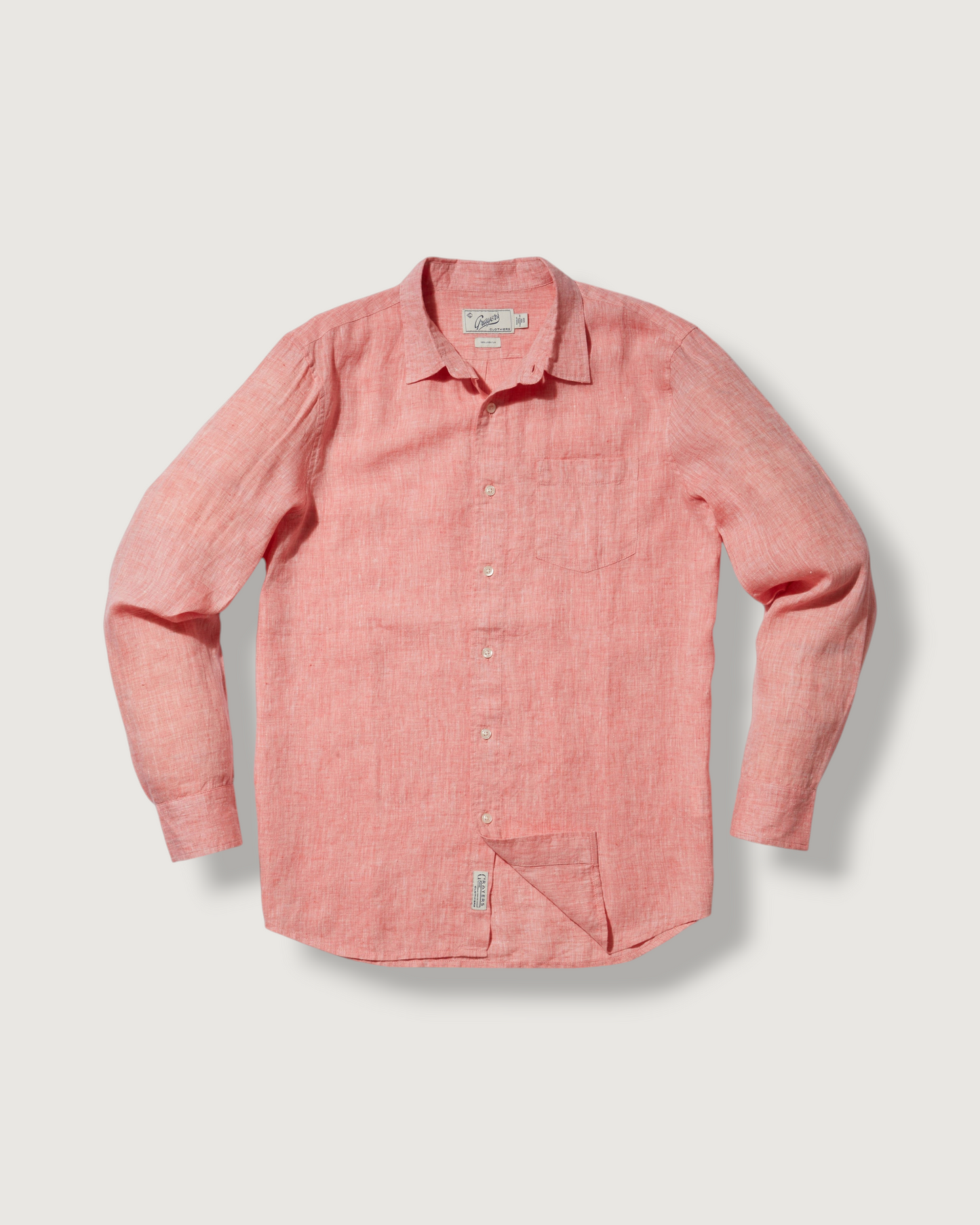 Nantucket Yarn Dyed Linen Shirt - Red