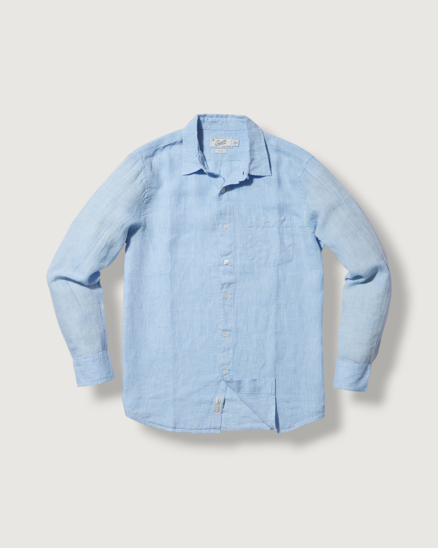 Nantucket Yarn Dyed Linen Shirt - Light Blue