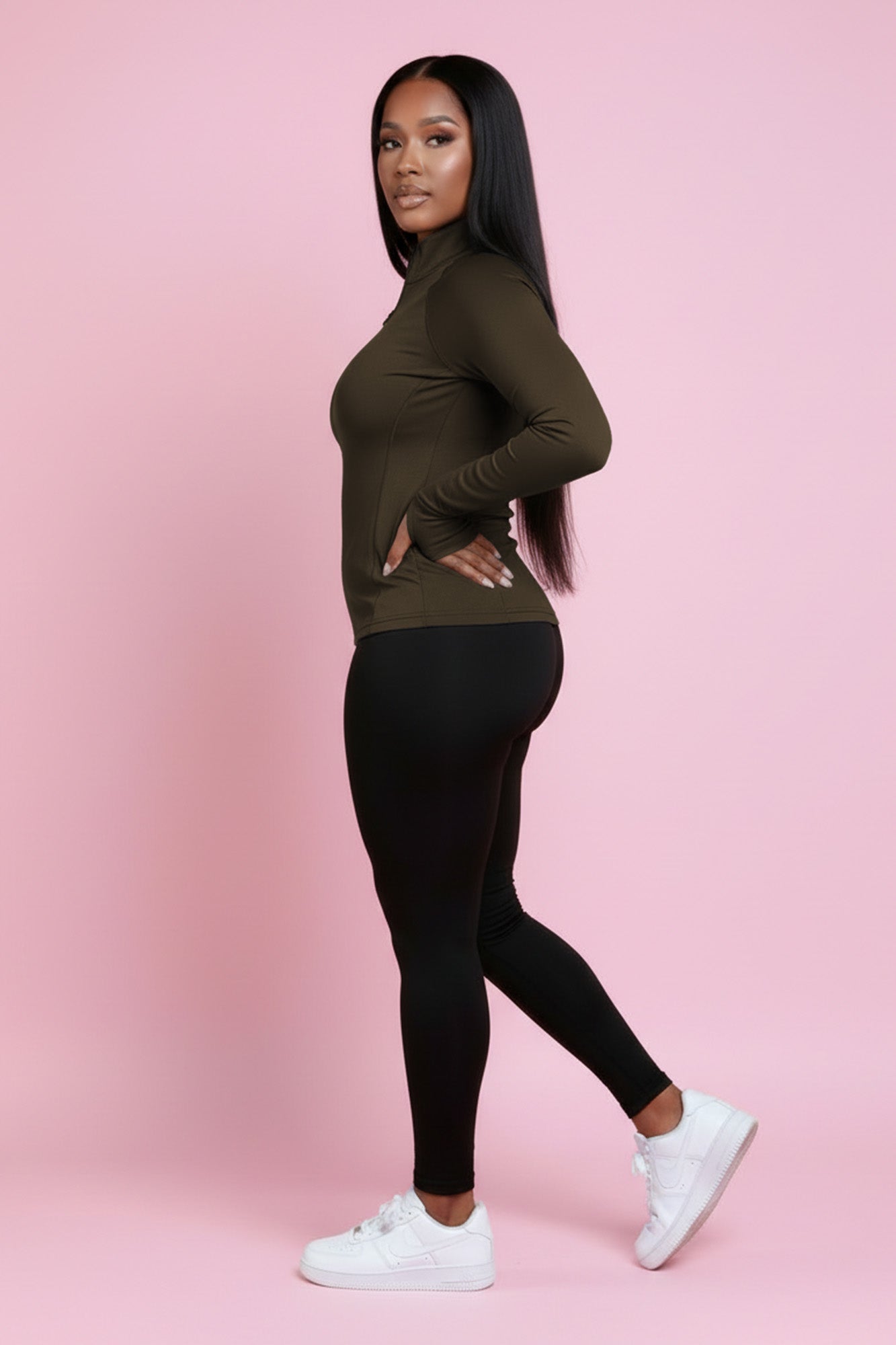 Easy Fit Athletic Set - Olive/Black