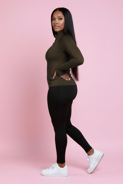 Easy Fit Athletic Set - Olive/Black