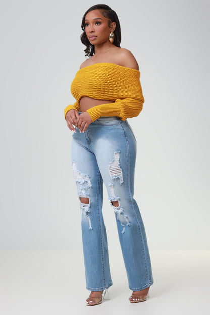Multi Way Wrap Sweater - Honey