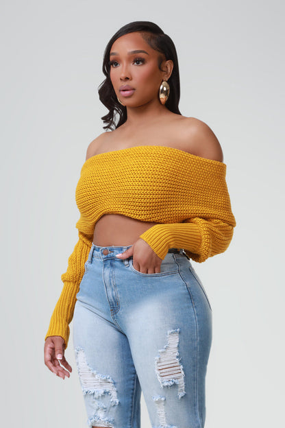 Multi Way Wrap Sweater - Honey