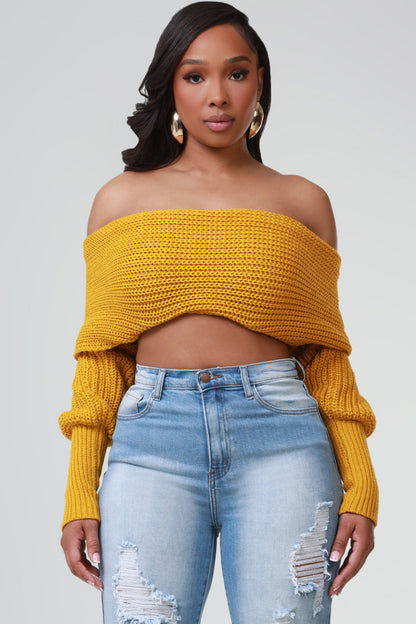 Multi Way Wrap Sweater - Honey