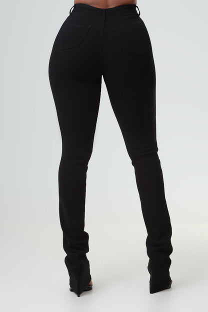 Right Call High Rise Stacked Bootcut Jeans - Black