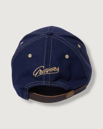 Grayers Logo Wool Baseball Cap - Deep Blue