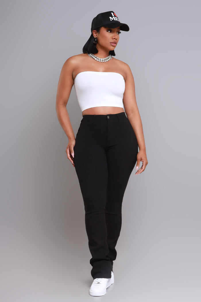 Right Call High Rise Stacked Bootcut Jeans - Black