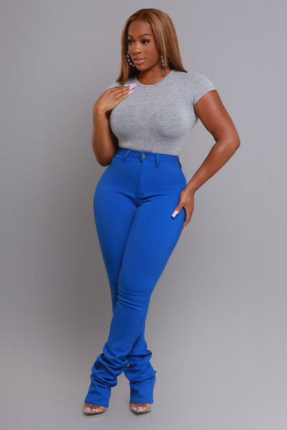 Right Call High Rise Stacked Bootcut Jeans - Royal Blue