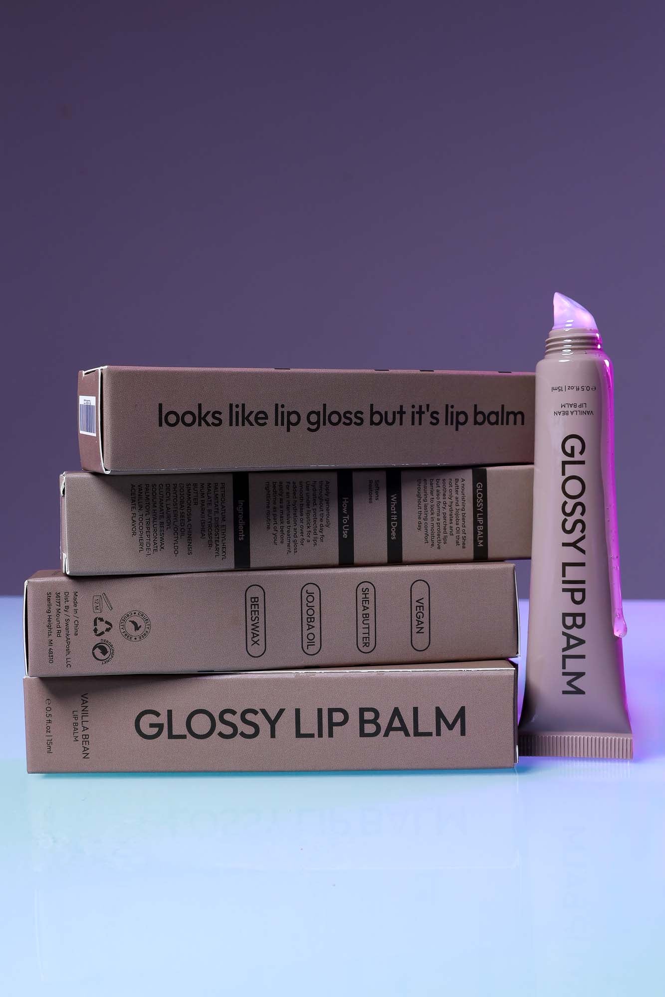 Glossy Lip Balm - Vanilla Bean | Paraben Free