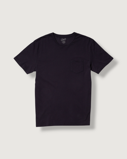 Pima Cotton Pocket Tee - Navy