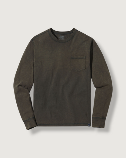 Hewitt Garment Dyed Pocket Tee - Washed Black