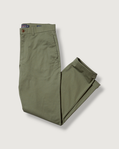 Thompson Flex Stretch Chino (Relaxed Fit) - Olivine