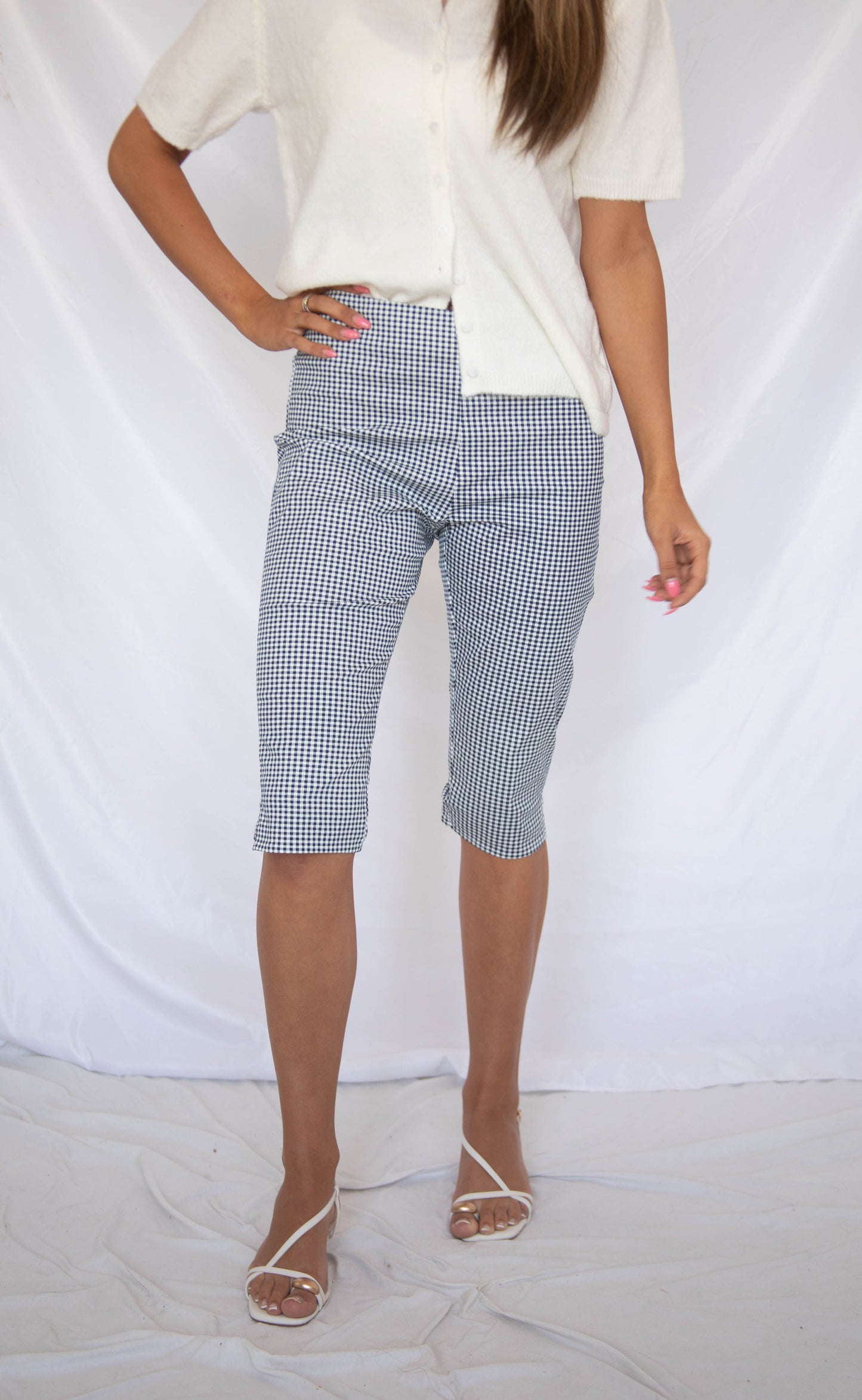 got me missing gingham capris