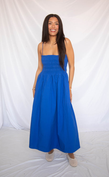 z supply: cornelia poplin midi dress - nautical