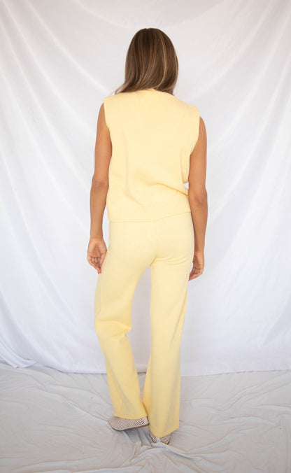 brightside knit set - yellow