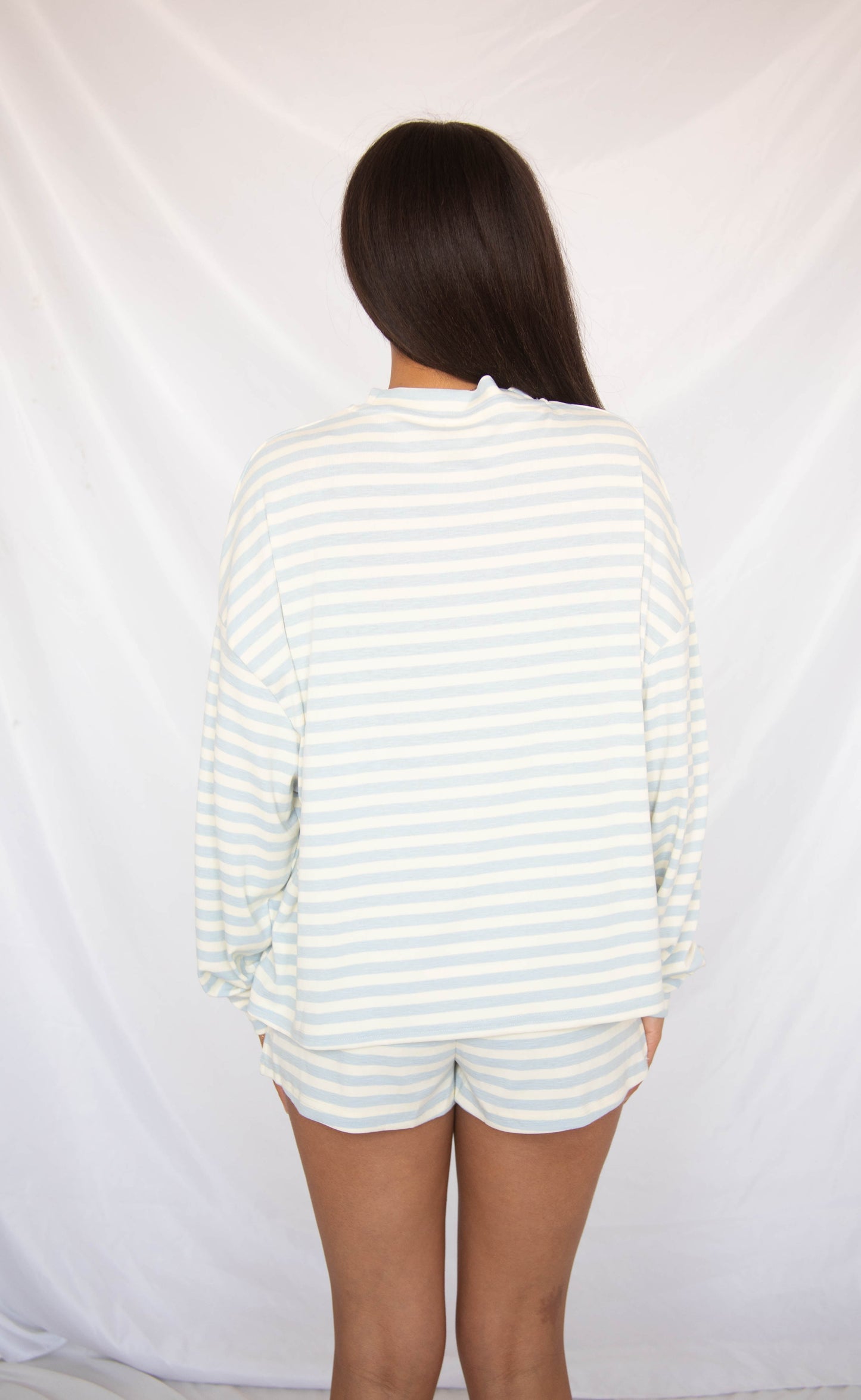 not over you striped set - blue
