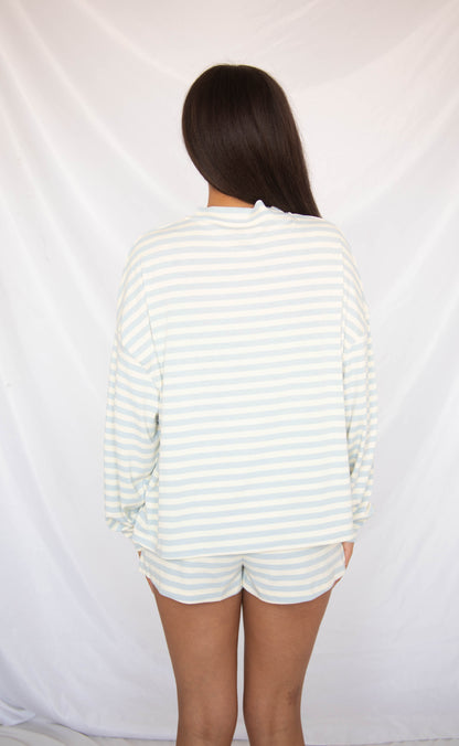 not over you striped set - blue