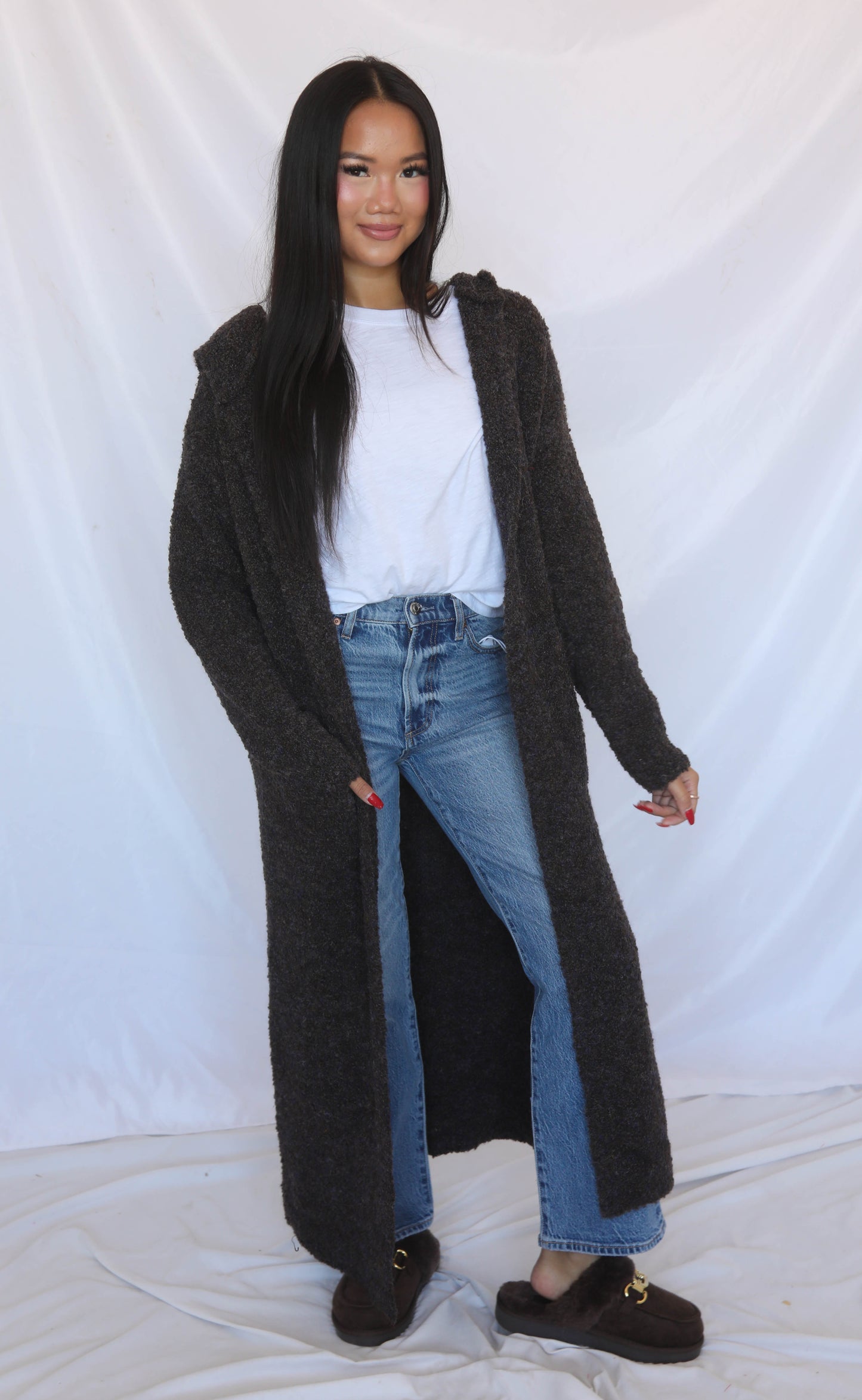 cozy up long cardigan