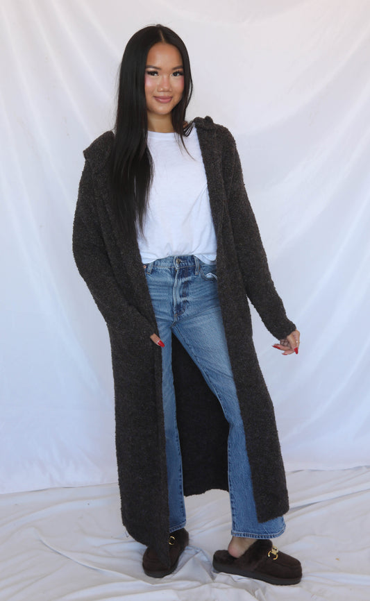 cozy up long cardigan
