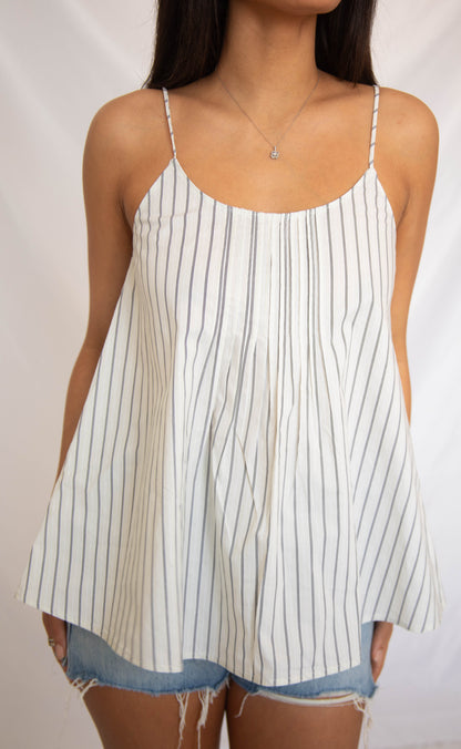 forever with me striped tank - bone
