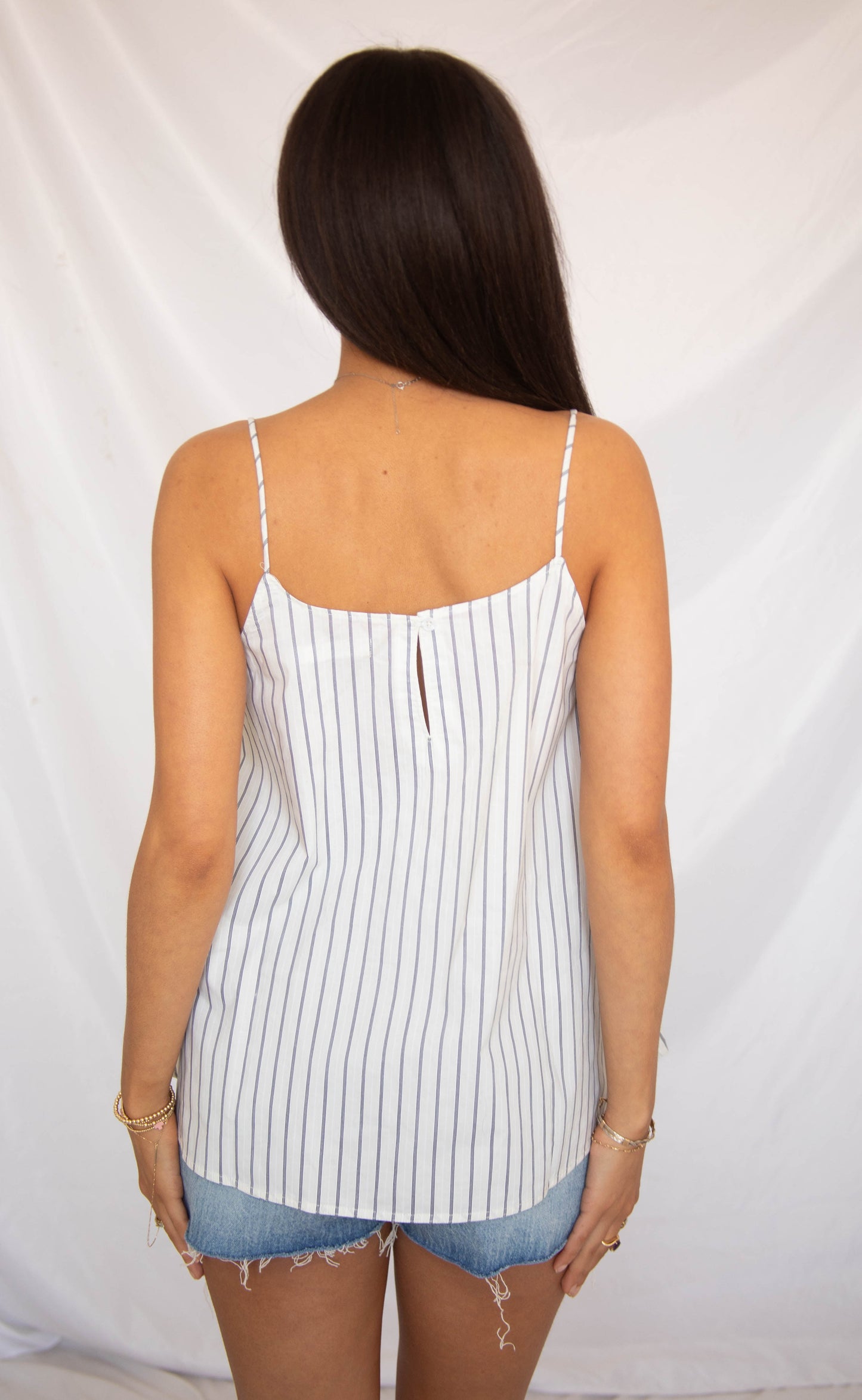 forever with me striped tank - bone