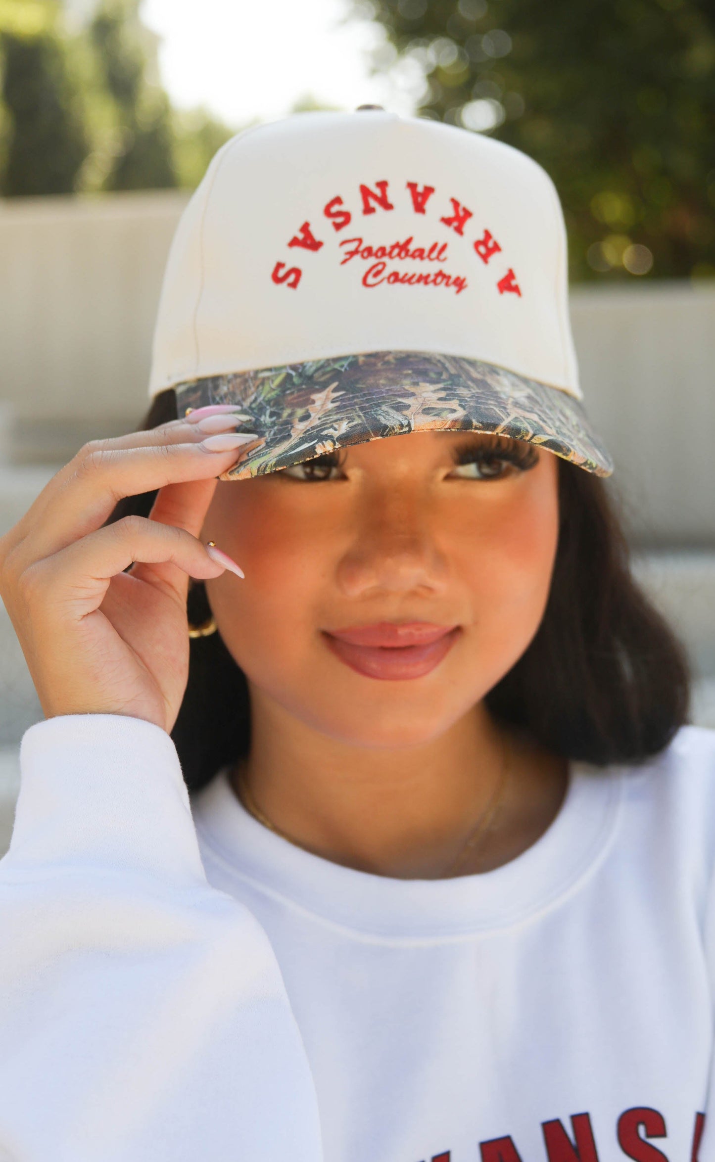 charlie southern: arkansas football country trucker hat - camo