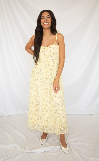 astr: emerys dress - yellow floral