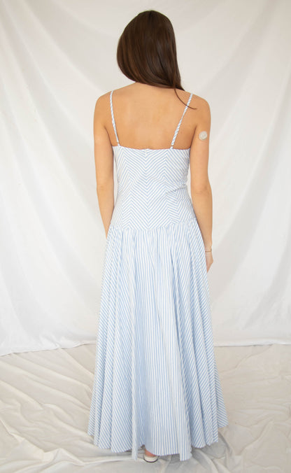 all of my love striped maxi dress