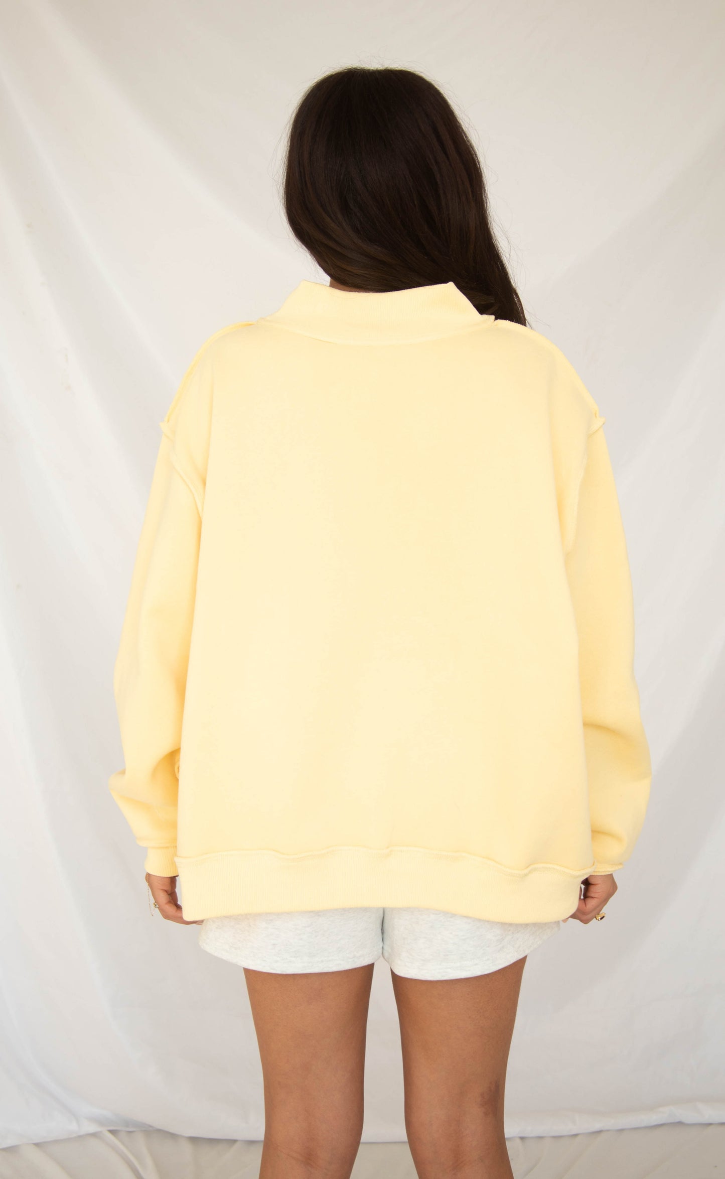 Jesus saves puff print mock neck sweatshirt