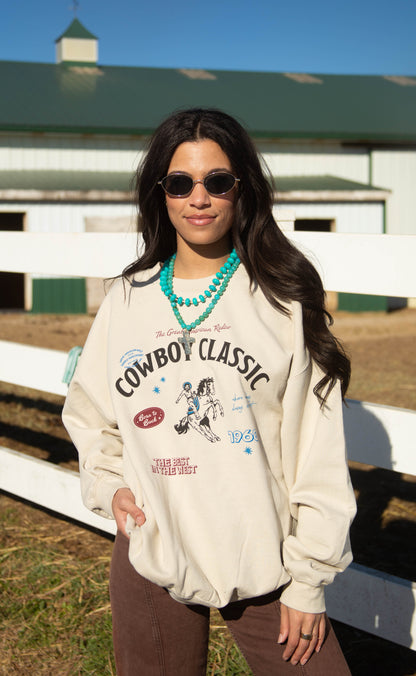 charlie southern: cowboy classic patchwork sweatshirt