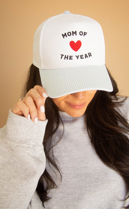 friday + saturday: mom of the year striped trucker
