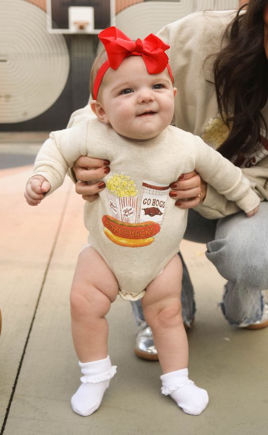 charlie southern: concession stand baby sweatshirt bubble romper