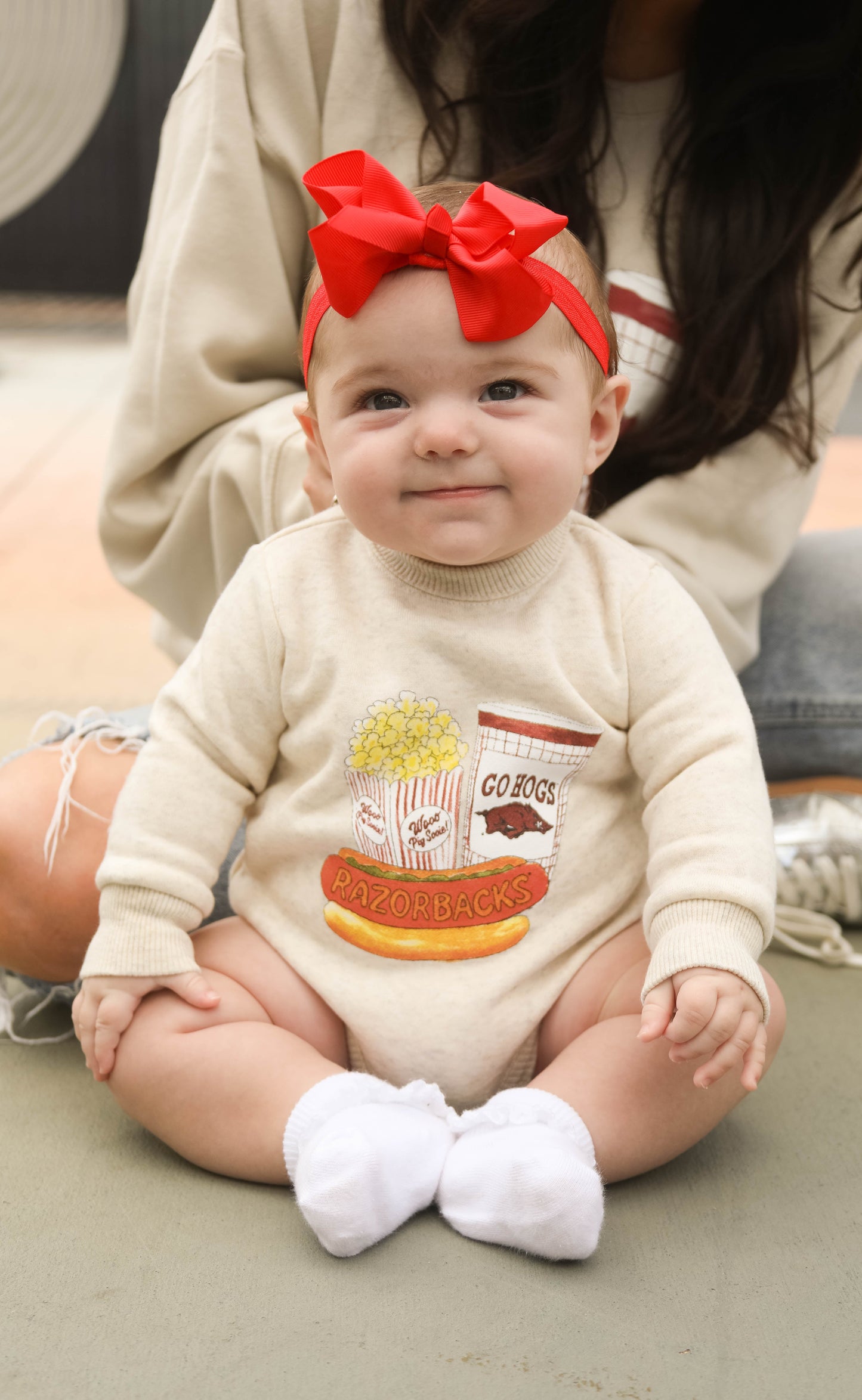 charlie southern: concession stand baby sweatshirt bubble romper