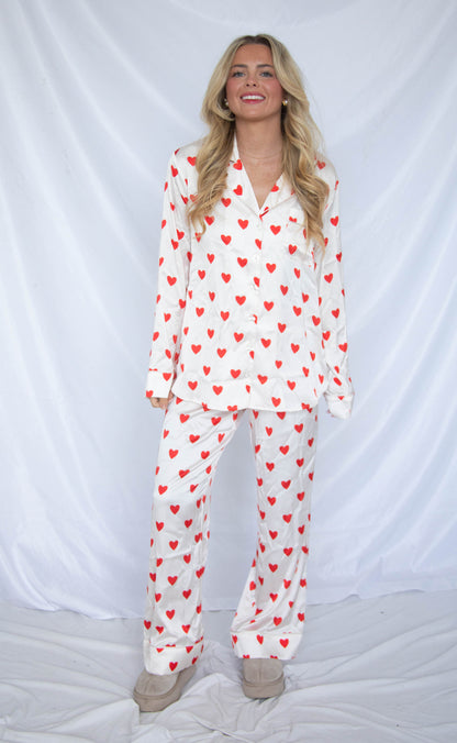 show me your mumu: classic pj set - queen of hearts silky