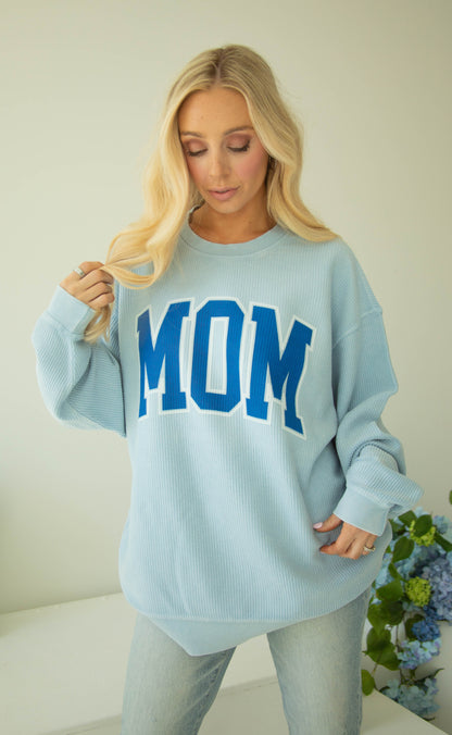 charlie southern: classic mom cord - blue