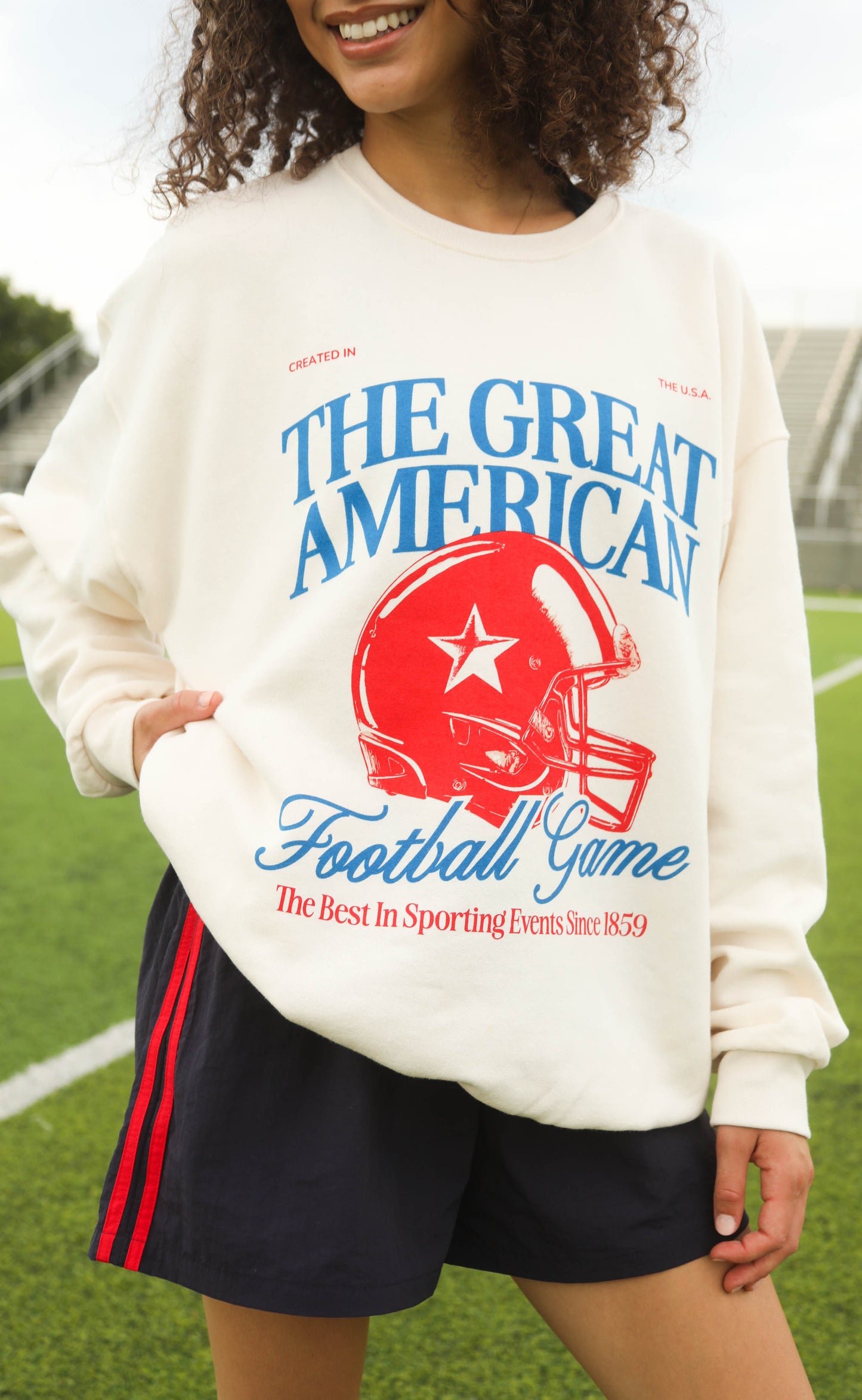 charlie southern: great american football game sweatshirt
