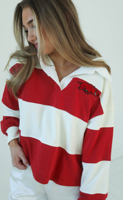 arkansas razorbacks rugby top