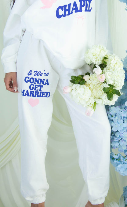 friday + saturday: gonna get married sweatpants