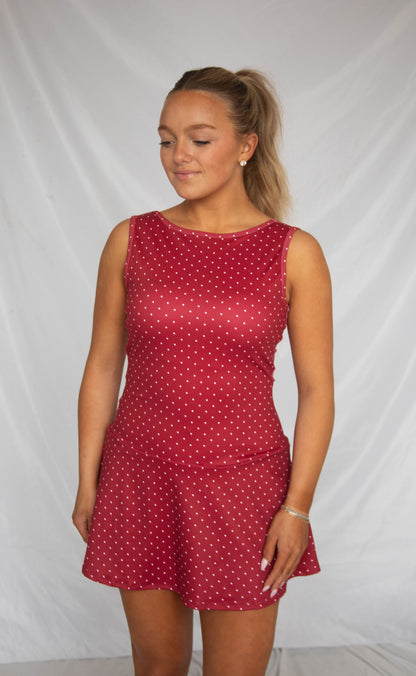 baseline mini dress - red polka dot