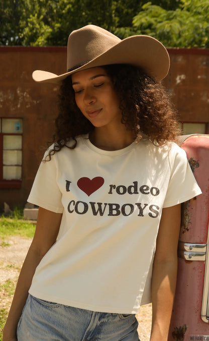 i heart cowboys baby tee