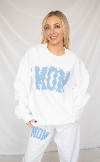 friday + saturday: classic mom sweatshirt -  blue