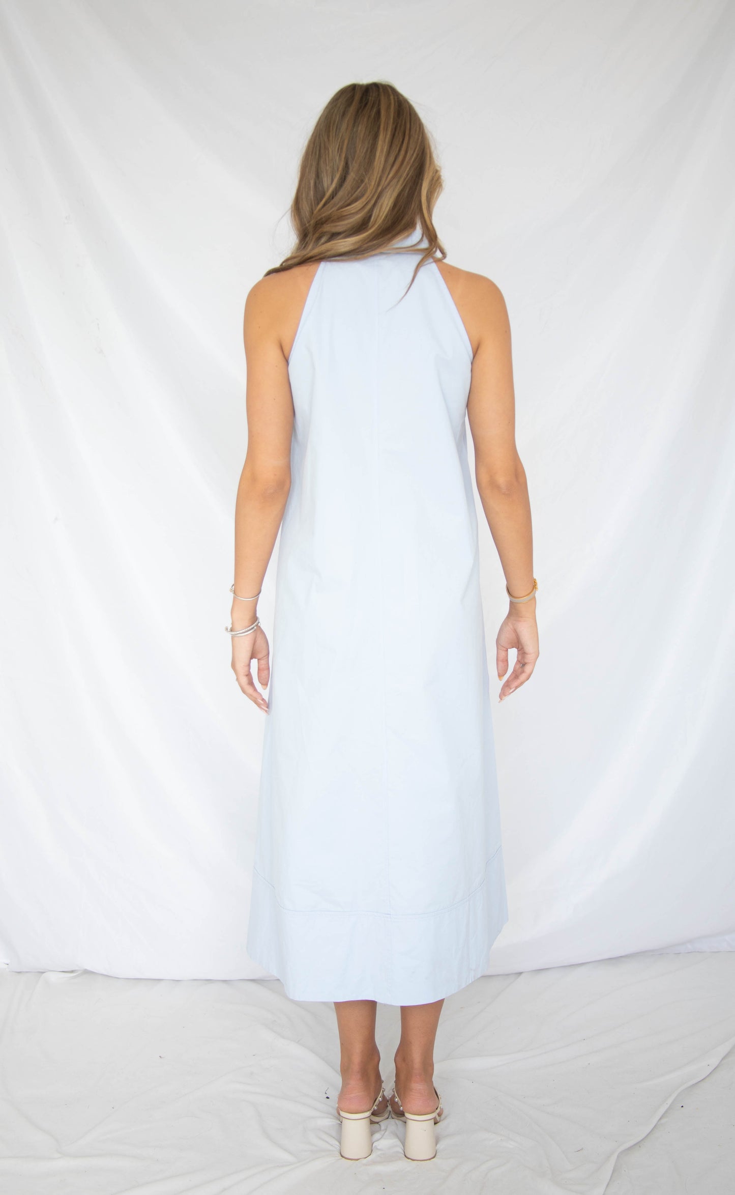 you're so classic collared maxi dress - blue