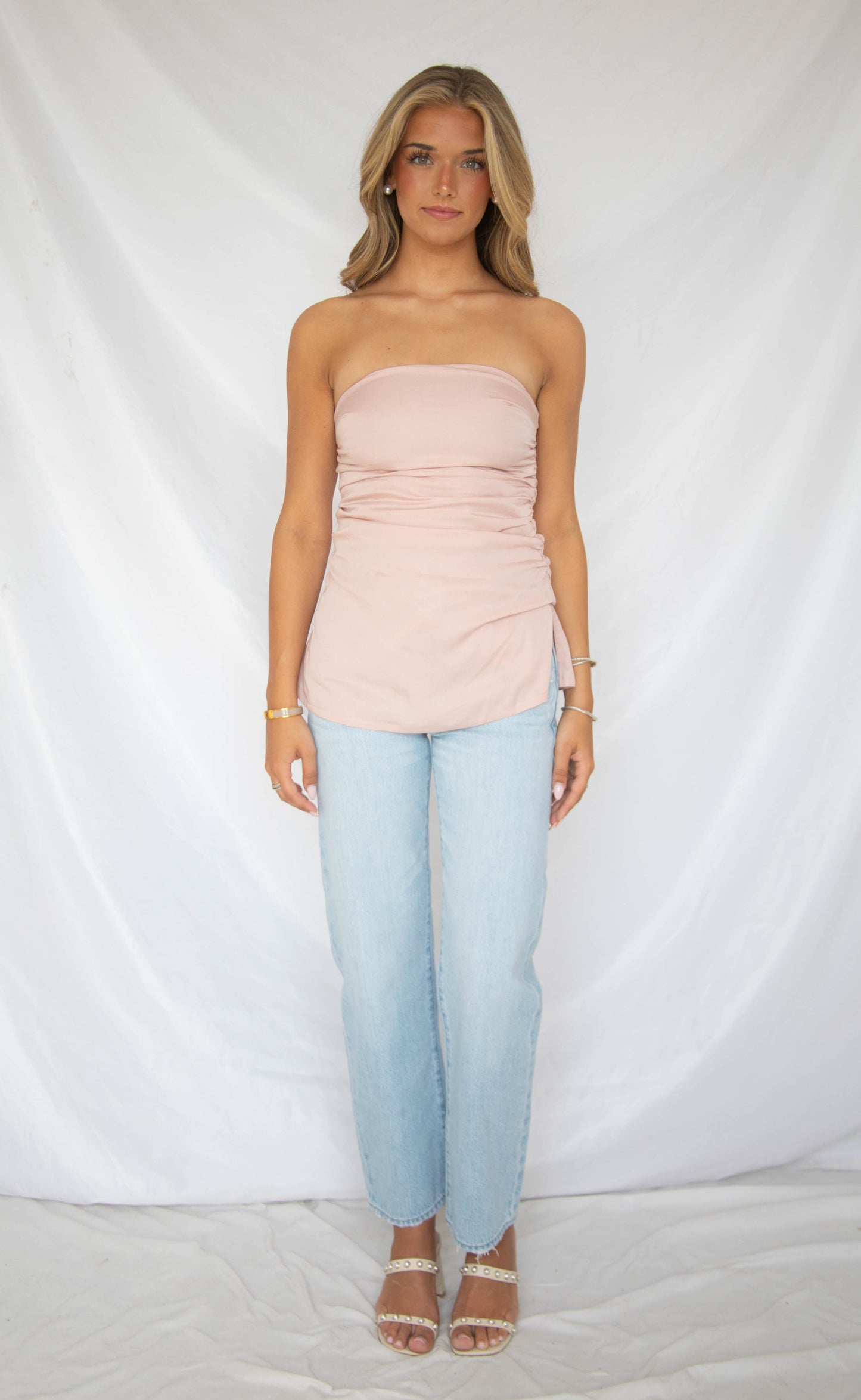 pistola: lexi mid rise bowed straight leg jeans - dolce vita vintage