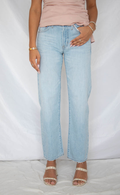 pistola: lexi mid rise bowed straight leg jeans - dolce vita vintage