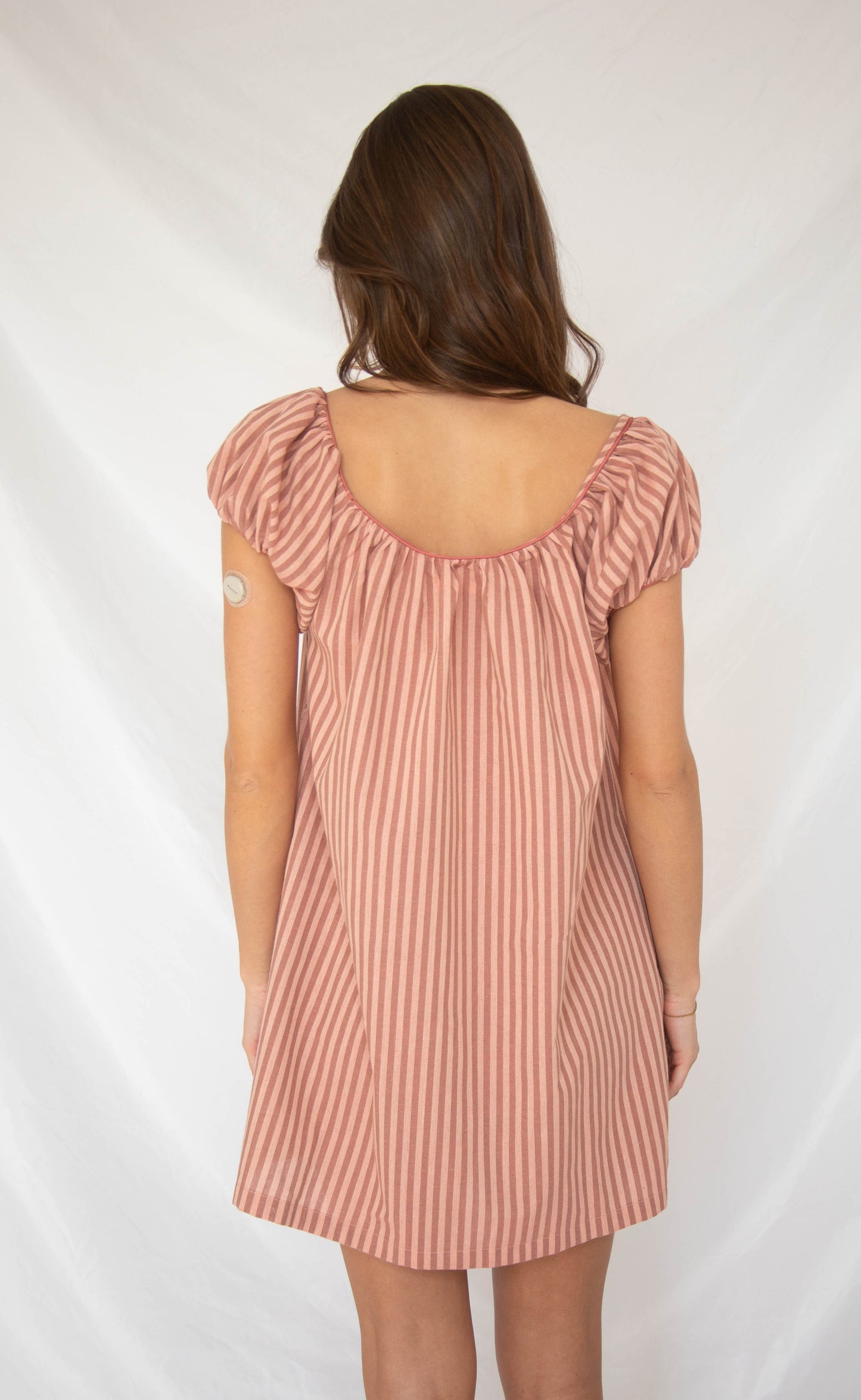 summer candy striped babydoll dress
