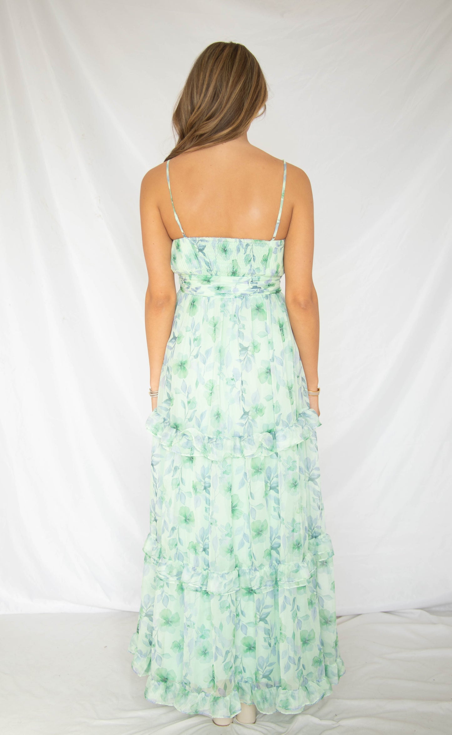 astr: ayanna dress - green floral