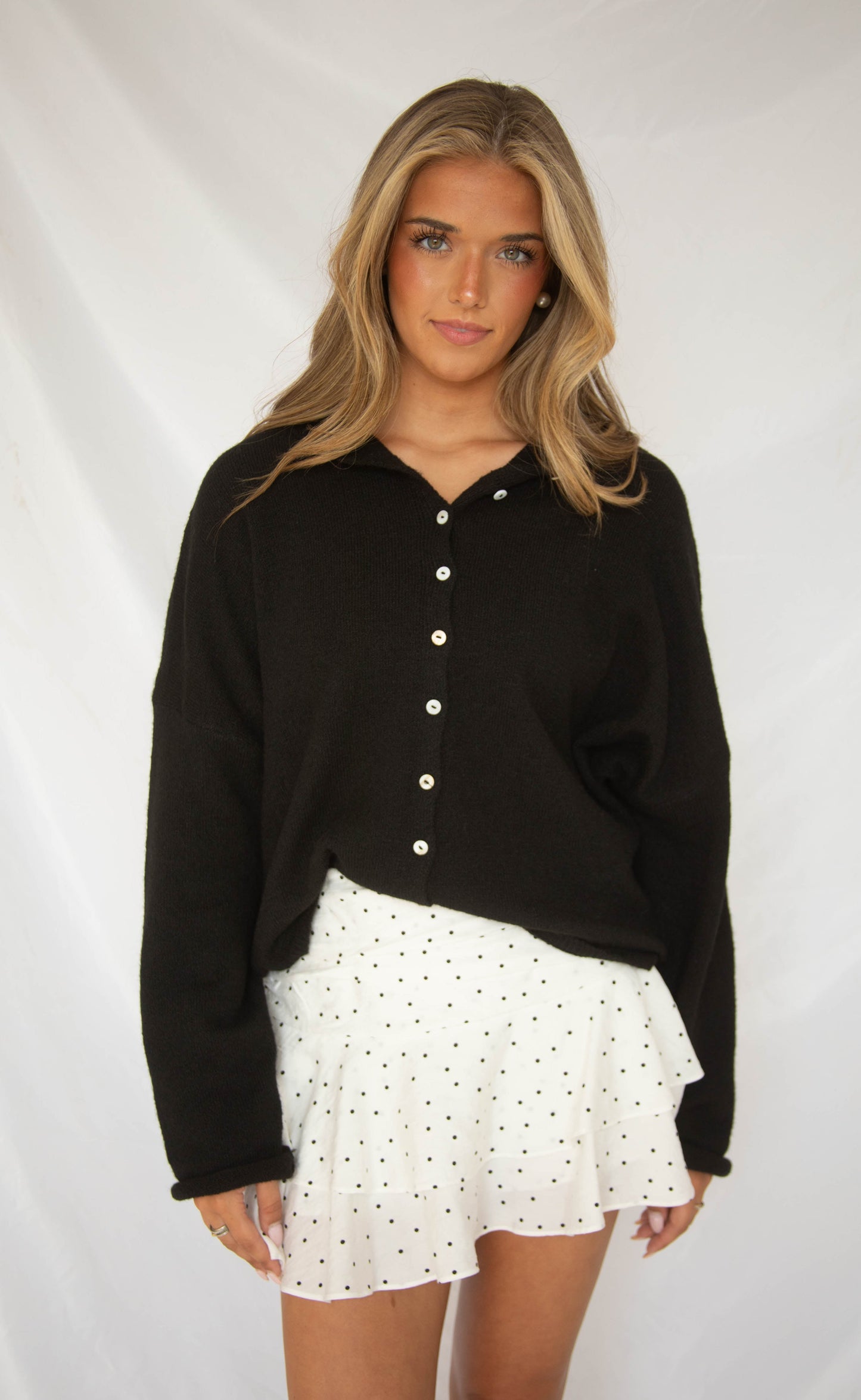 first dance polka dot mini skirt