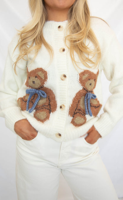 beary bow cardigan