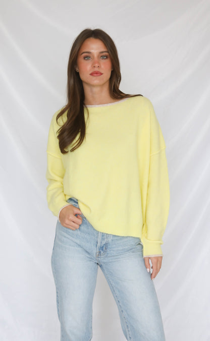 laid back sweater - yellow